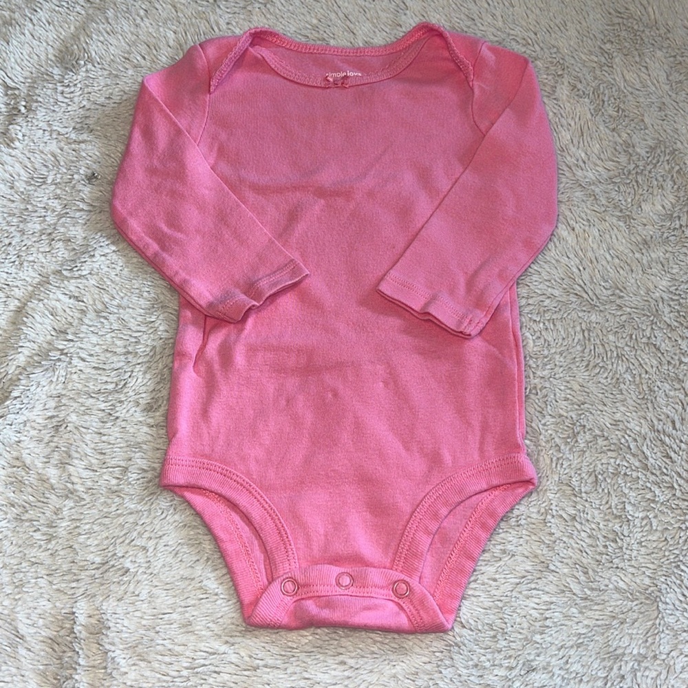 (3 for $10) carters pink long sleeve bodysuit